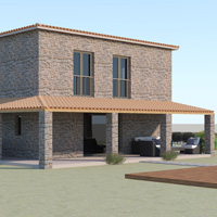 Διώροφη εξοχική κατοικία με πισίνα στη Γερακινή Δήμου Πολυγύρου